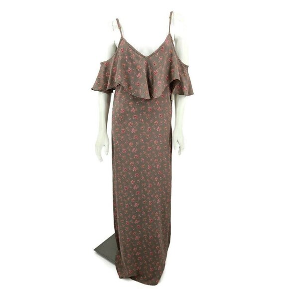 New Flynn Skye Dreamy Maxi Dress Womens M Cold Shoulder Sweet Pea Rayon - Picture 1 of 7